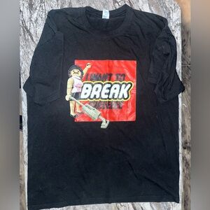 Black Cotton T-Shirt I want to break free